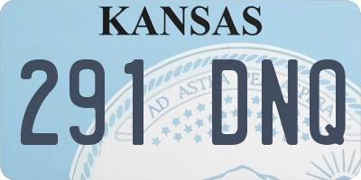 KS license plate 291DNQ