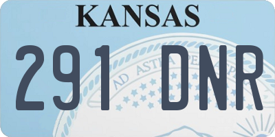 KS license plate 291DNR