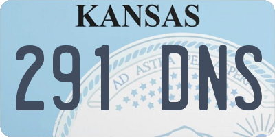 KS license plate 291DNS
