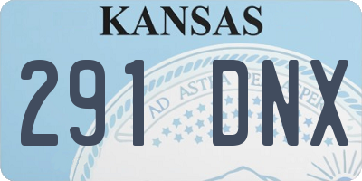 KS license plate 291DNX