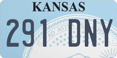 KS license plate 291DNY