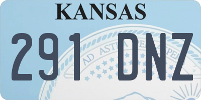 KS license plate 291DNZ