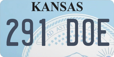 KS license plate 291DOE
