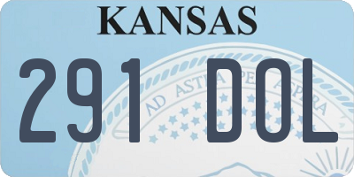 KS license plate 291DOL