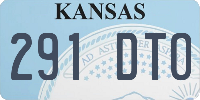KS license plate 291DTO