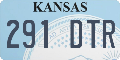 KS license plate 291DTR