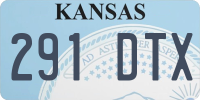 KS license plate 291DTX