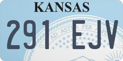 KS license plate 291EJV