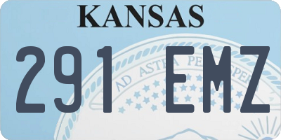 KS license plate 291EMZ