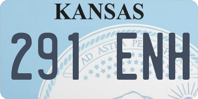 KS license plate 291ENH