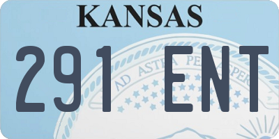 KS license plate 291ENT