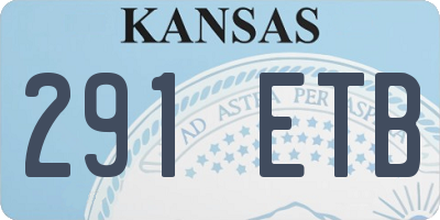 KS license plate 291ETB