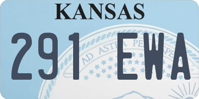 KS license plate 291EWA