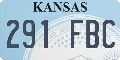 KS license plate 291FBC