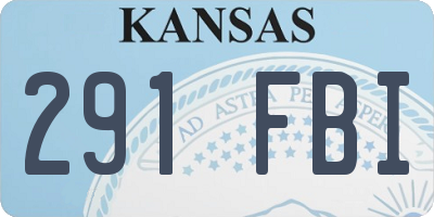 KS license plate 291FBI