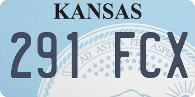 KS license plate 291FCX