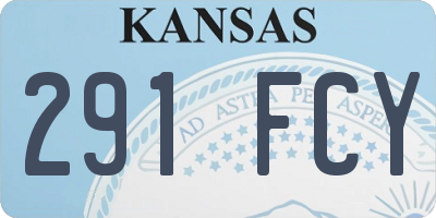 KS license plate 291FCY