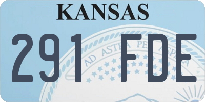 KS license plate 291FDE