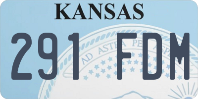 KS license plate 291FDM