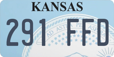 KS license plate 291FFD
