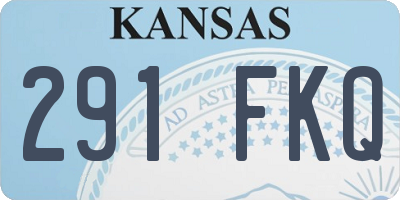 KS license plate 291FKQ