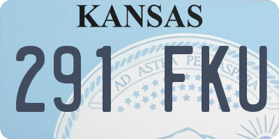 KS license plate 291FKU