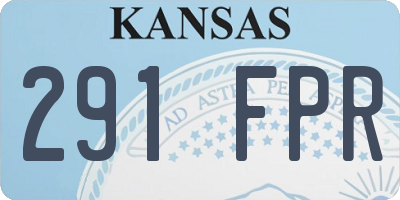 KS license plate 291FPR