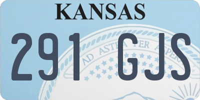 KS license plate 291GJS