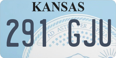 KS license plate 291GJU