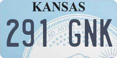 KS license plate 291GNK