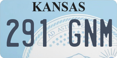 KS license plate 291GNM