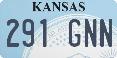 KS license plate 291GNN