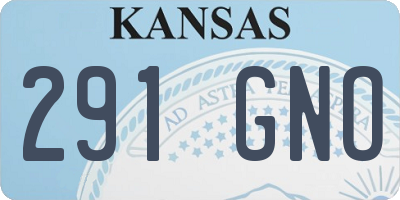KS license plate 291GNO