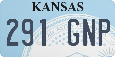 KS license plate 291GNP