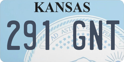 KS license plate 291GNT