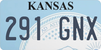 KS license plate 291GNX