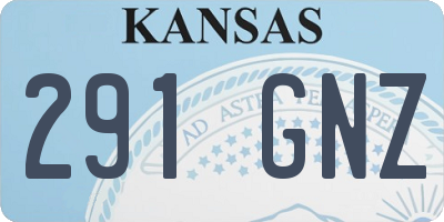 KS license plate 291GNZ