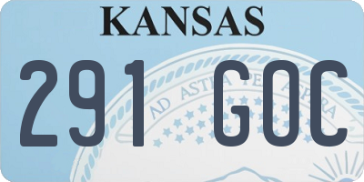 KS license plate 291GOC