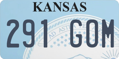 KS license plate 291GOM