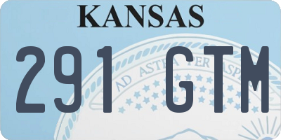 KS license plate 291GTM