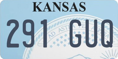 KS license plate 291GUQ