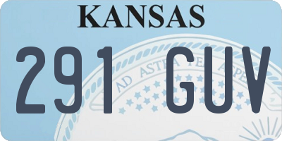 KS license plate 291GUV