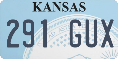 KS license plate 291GUX