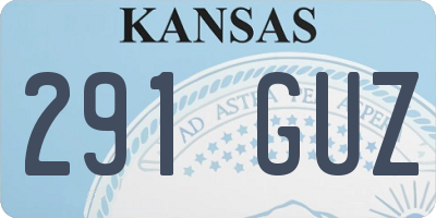 KS license plate 291GUZ