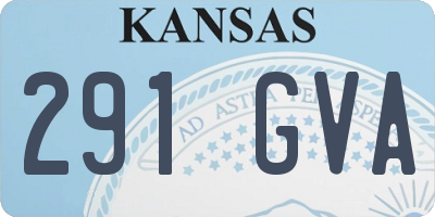 KS license plate 291GVA