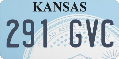 KS license plate 291GVC
