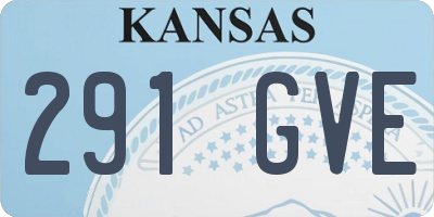 KS license plate 291GVE