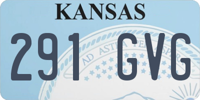 KS license plate 291GVG