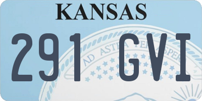 KS license plate 291GVI