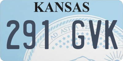 KS license plate 291GVK
